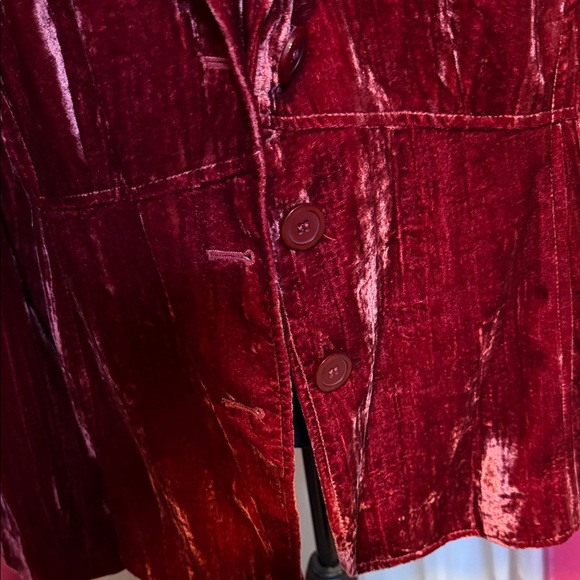 Lane Bryant Velvet Red Women's Blazer Jacket - Picture 2 of 7